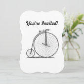 High Wheeler Fiets Penny Farthing Kaart (Staand voorkant)