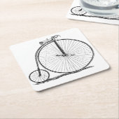 High Wheeler Fiets Penny Farthing Kartonnen Onderzetters (Schuin)