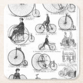High Wheeler Fiets Penny Farthing Kartonnen Onderzetters (Voorkant)