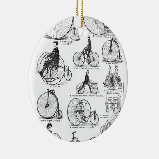 High Wheeler Fiets Penny Farthing Keramisch Ornament (Rechts)