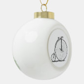 High Wheeler Fiets Penny Farthing Keramische Bal Ornament (Links)