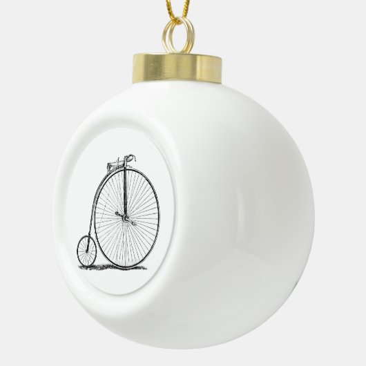 High Wheeler Fiets Penny Farthing Keramische Bal Ornament (Rechts)