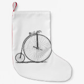 High Wheeler Fiets Penny Farthing Kleine Kerstsok (Voorkant)