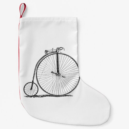 High Wheeler Fiets Penny Farthing Kleine Kerstsok (Voorkant)