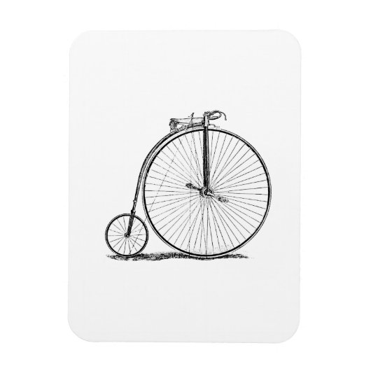 high wheeler fiets penny farthing magneet (Verticaal)