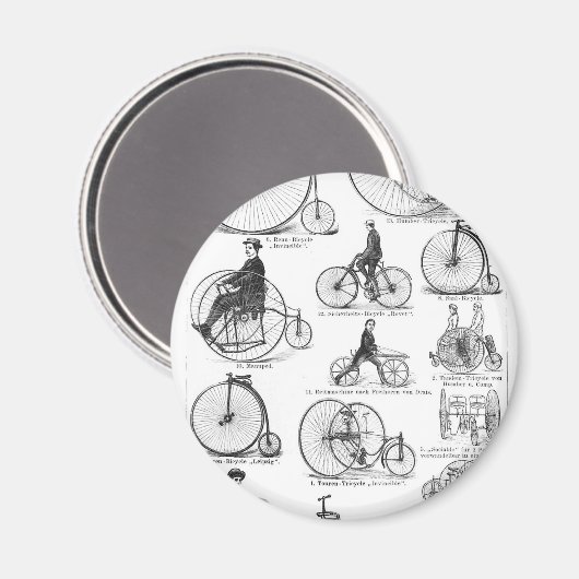 High Wheeler Fiets Penny Farthing Magneet (Voorkant / Achterkant)