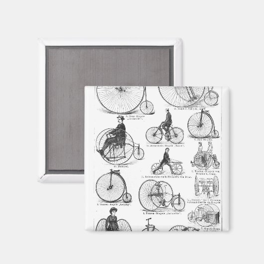 High Wheeler Fiets Penny Farthing Magneet (Voorkant / Achterkant)