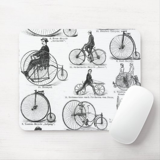 High Wheeler Fiets Penny Farthing Muismat (Met muis)