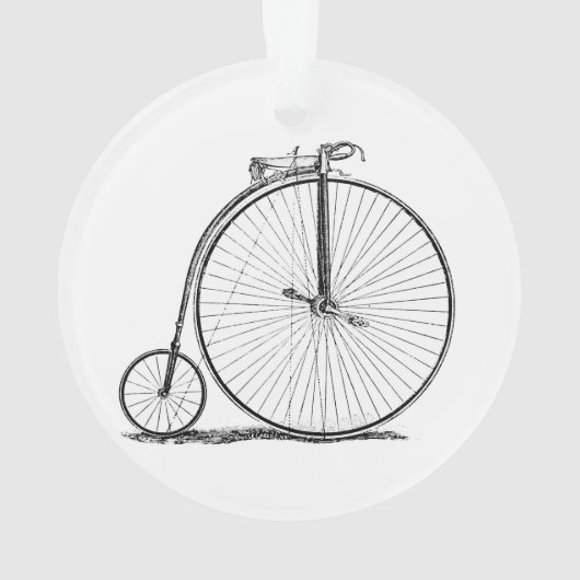 High Wheeler Fiets Penny Farthing Ornament (achterkant)