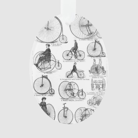 High Wheeler Fiets Penny Farthing Ornament (voorkant)