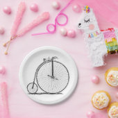 High Wheeler Fiets Penny Farthing Papieren Bordje (Feest)