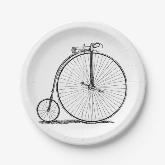 High Wheeler Fiets Penny Farthing Papieren Bordje (Voorkant)