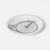 High Wheeler Fiets Penny Farthing Papieren Bordje (Gekanteld)