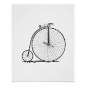 High Wheeler Fiets Penny Farthing Poster (Voorkant)