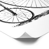 High Wheeler Fiets Penny Farthing Poster (Hoek)