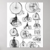 High Wheeler Fiets Penny Farthing Poster (Voorkant)