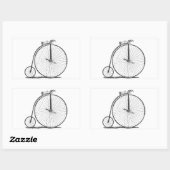 High Wheeler Fiets Penny Farthing Rechthoekige Sticker (Vel)