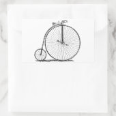 High Wheeler Fiets Penny Farthing Rechthoekige Sticker (Tas)