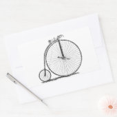 High Wheeler Fiets Penny Farthing Rechthoekige Sticker (Envelop)