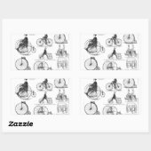 High Wheeler Fiets Penny Farthing Rechthoekige Sticker (Vel)