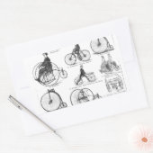 High Wheeler Fiets Penny Farthing Rechthoekige Sticker (Envelop)