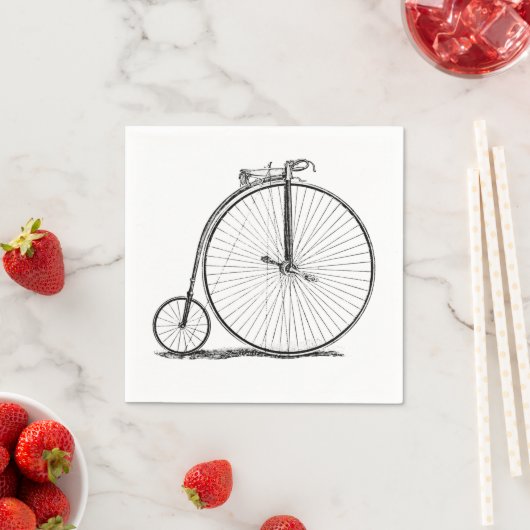 High Wheeler Fiets Penny Farthing Servetten (Insitu)