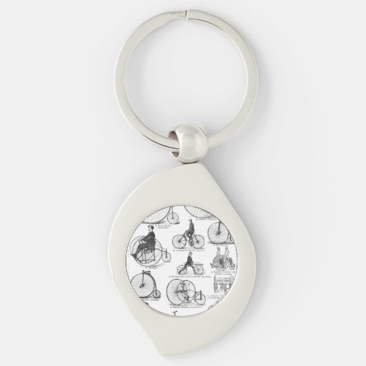 High Wheeler Fiets Penny Farthing Sleutelhanger (Voorkant)