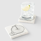 High Wheeler Fiets Penny Farthing Stenen Onderzetter (Zijkant)