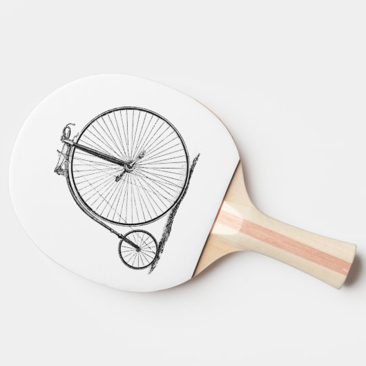 High Wheeler Fiets Penny Farthing Tafeltennisbatje (Zijkant)
