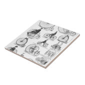 High Wheeler Fiets Penny Farthing Tegeltje (Zijkant)