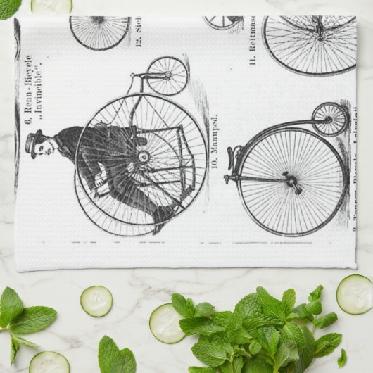 High Wheeler Fiets Penny Farthing Theedoek (Gevouwen)