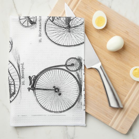 High Wheeler Fiets Penny Farthing Theedoek (Quarter Fold)