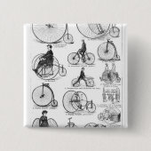 High Wheeler Fiets Penny Farthing Vierkante Button 5,1 Cm (Voorkant)