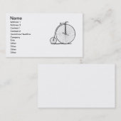 High Wheeler Fiets Penny Farthing Visitekaartje (Voorkant / Achterkant)