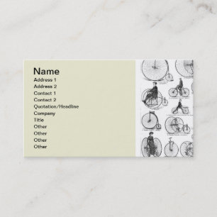 High Wheeler Fiets Penny Farthing Visitekaartje