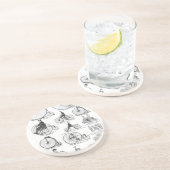 High Wheeler Fiets Penny Farthing Zandsteen Onderzetter (Zijkant)