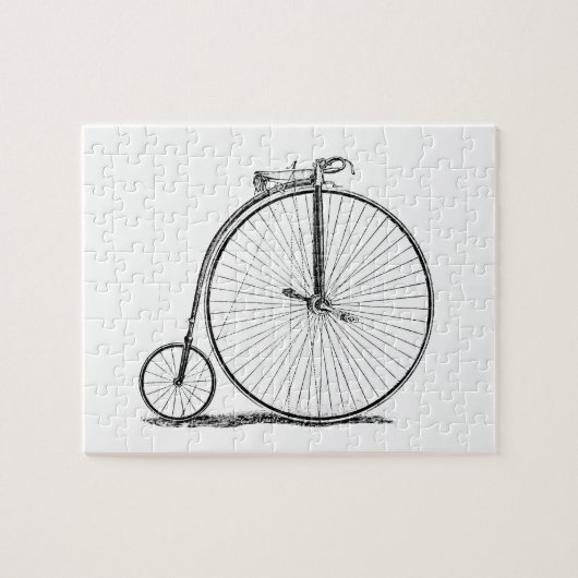High Wheeler Victoriaanse Penny Farthing-fiets rij Legpuzzel (Horizontaal)