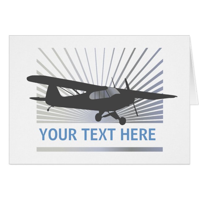 High Wing Taildragger Vliegtuig (Voorkant Horizontaal)