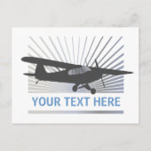 High Wing Taildragger Vliegtuig Briefkaart (Voorkant)