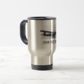 High Wing Taildragger Vliegtuig Reisbeker (Voorkant links)