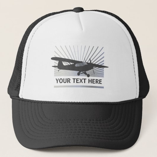 High Wing Taildragger Vliegtuig Trucker Pet (Voorkant)