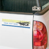 High Wing Vliegtuig - aangepaste tekst Bumpersticker (Op Truck)