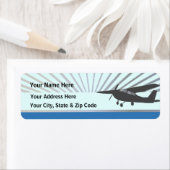 High Wing Vliegtuig - Aangepaste tekst Etiket (Insitu)