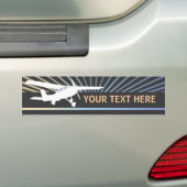 High Wing Vliegtuig Bumpersticker (Op auto)