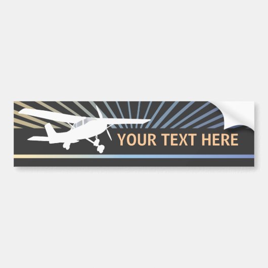 High Wing Vliegtuig Bumpersticker (Voorkant)