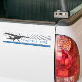 High Wing Vliegtuig Bumpersticker (Op Truck)