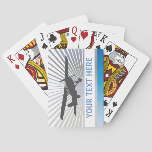 High Wing Vliegtuig Pokerkaarten (Achterkant)