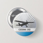 High Wing Vliegtuig Ronde Button 5,7 Cm (Voorkant /achterkant)