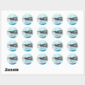 High Wing Vliegtuig Ronde Sticker (Vel)