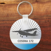 High Wing Vliegtuig Sleutelhanger (Voorkant)